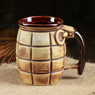 Кружка для пива "Граната ", под шамот, 0,35 л, микс - фото 2071477