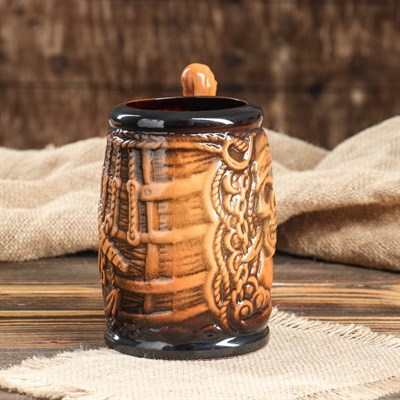 Кружка для пива "Русалка" коричневая, 500 мл - фото 2071545