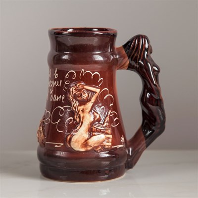 Кружка для пива 0,9 л, "Баня", ручка русалка - фото 2071581