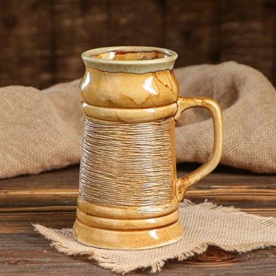 Кружка пивная 1 л "Соломка", микс - фото 2071591