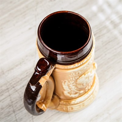 Пивной бокал" Охота", под шамот, 1 л - фото 2071612