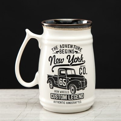 Кружка Прованс "New-York", пузатая, микс, 0,6 л - фото 2071627