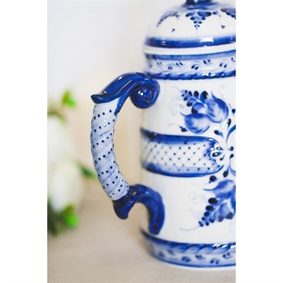 Кружка пивная «Орел», 25х16х12 см, гжель - фото 2071638