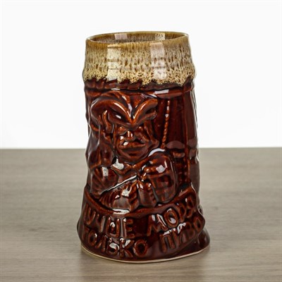 Пивная кружка "Лучше моря…" коричневая, 0,7 л, микс, керамика - фото 2071652