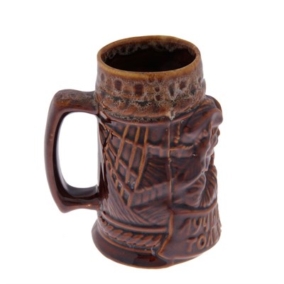 Пивная кружка "Лучше моря…" коричневая, 0,7 л, микс, керамика - фото 2071654