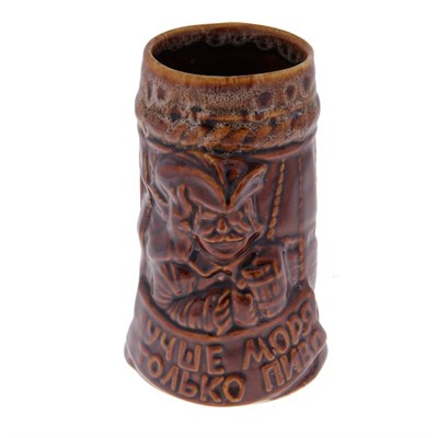 Пивная кружка "Лучше моря…" коричневая, 0,7 л, микс, керамика - фото 2071655