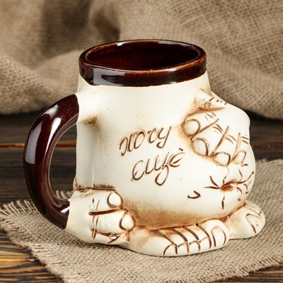 Кружка для пива "Пузо" 0,5 л, микс, керамика - фото 2071699 Кружка для пива "Пузо" 0,5 л, микс, керамика - фото 2071699