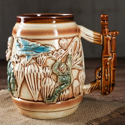 Кружка для пива 1 л "За ВДВ", цветная - фото 2071858