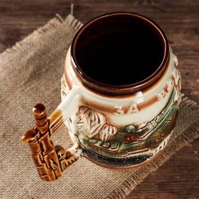 Кружка для пива 1 л "За ВДВ", цветная - фото 2071859