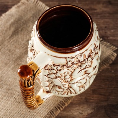 Кружка для пива 1 л "Русская банька" - фото 2071863