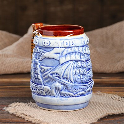 Кружка для пива "Фрегат", разноцветная, 1 л, микс - фото 2071865