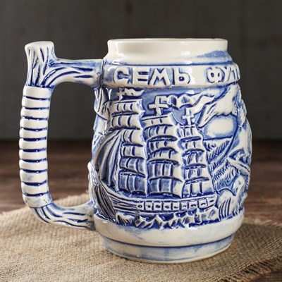 Кружка для пива "Фрегат", разноцветная, 1 л, микс - фото 2071868