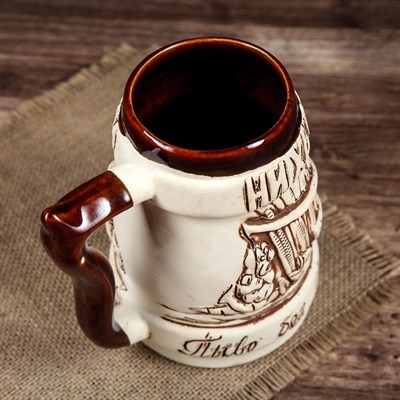 Кружка для пива 0,7 л "Рыбалка" - фото 2071916