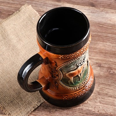 Бокал "Охота" художественная роспись, 1 л - фото 2072011