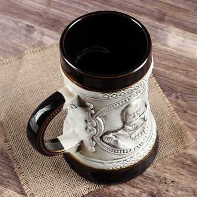 Бокал "Николай II", под шамот, 1 л - фото 2072017