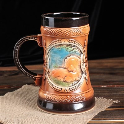 Бокал "Сафари" 1 л, художественная роспись - фото 2072038