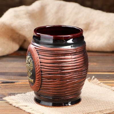 Бокал "Бочка Россия" медный цвет, 0,9 л - фото 2072050