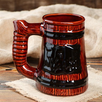 Бокал "Будем" коричневый 0,8 л, микс - фото 2072062