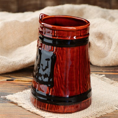 Бокал "Будем" коричневый 0,8 л, микс - фото 2072063