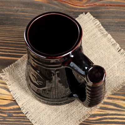 Бокал "Будем" коричневый 0,8 л, микс - фото 2072068