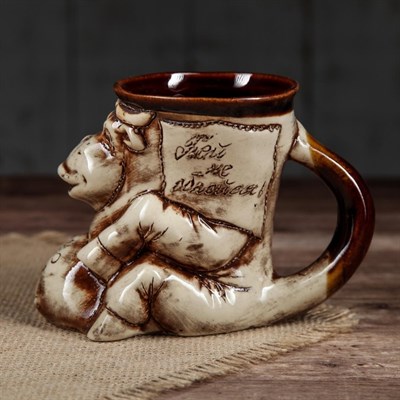 Кружка для пива "Корова" 0,35 л, керамика - фото 2072080