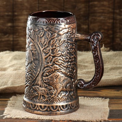 Кружка для пива "Охота" 1,5 л - фото 2072101