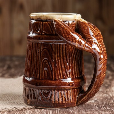 Пивная кружка "Рак" малая 0,4 л, керамика - фото 2072108