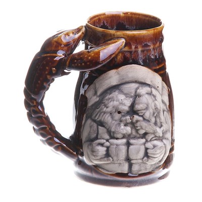 Кружка для пива "Рак", коричневая, 1 л, микс - фото 2072121