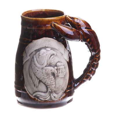 Кружка для пива "Рак", коричневая, 1 л, микс - фото 2072122