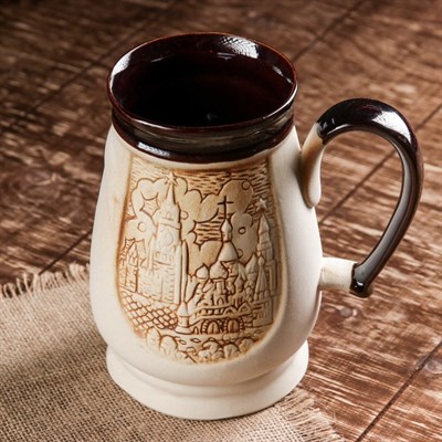 Кружка для пива "Россия" под шамот, 1 л - фото 2072146