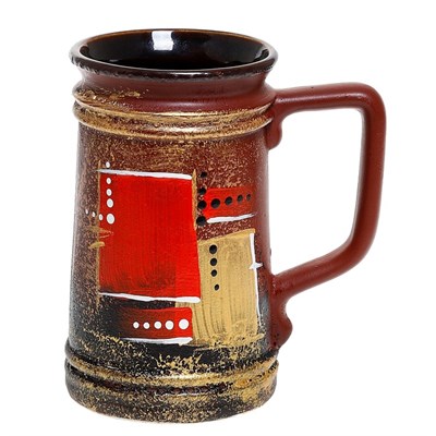 Кружка для пива "Абстракция" коричневая, глазурь, 0,5 л, керамика - фото 2072205