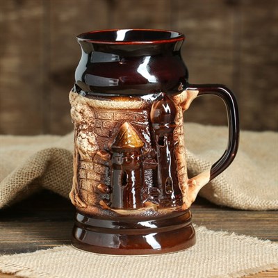 Кружка для пива "Замочный стиль" 1 л - фото 2072212