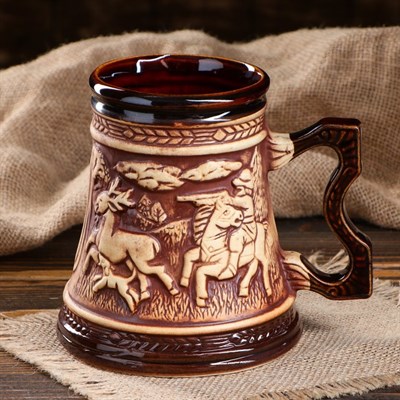 Кружка для пива "Охота" 0,7 л - фото 2072216