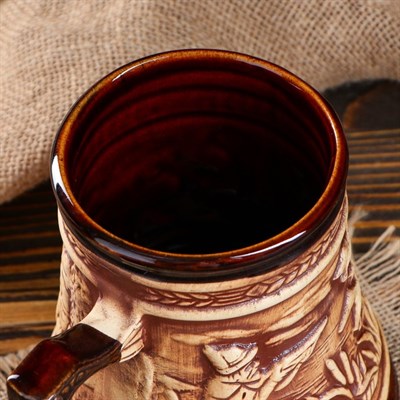 Кружка для пива "Охота" 0,7 л - фото 2072217