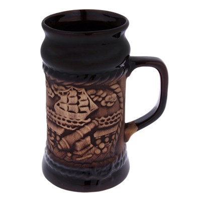 Кружка для пива "Парус" 0,9 л, микс - фото 2072241