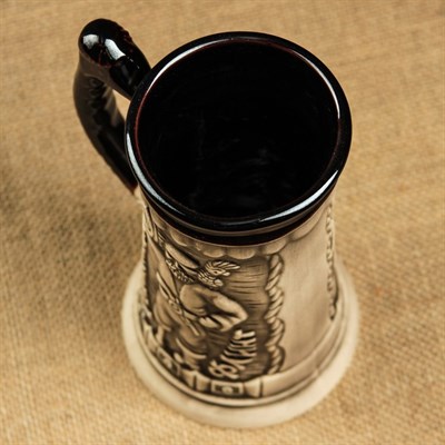 Кружка для пива "Флинт" под шамот, 0,5 л, микс - фото 2072284