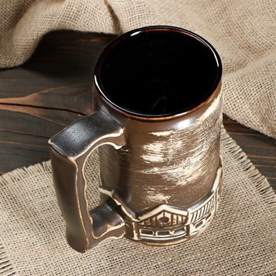 Бокал пивной "Город" под шамот, 0,5 л - фото 2072295