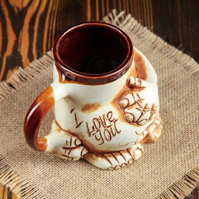 Кружка для пива "Пузо" глянец, 0,5 л, микс - фото 2072298