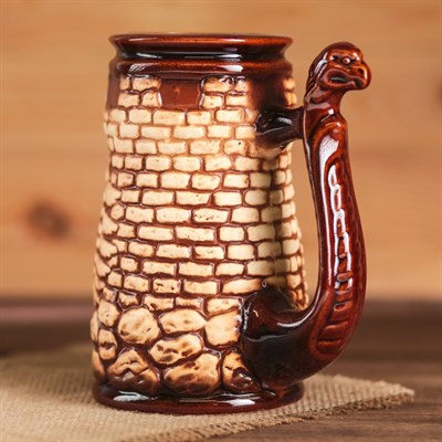 Кружка для пива 0,7 л "Орёл", шамот - фото 2072381