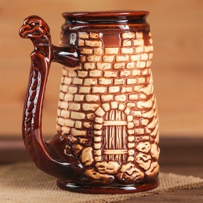 Кружка для пива 0,7 л "Орёл", шамот - фото 2072382