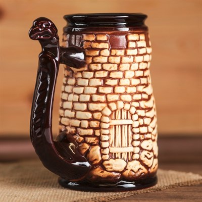 Кружка для пива 0,7 л "Орёл", шамот - фото 2072386