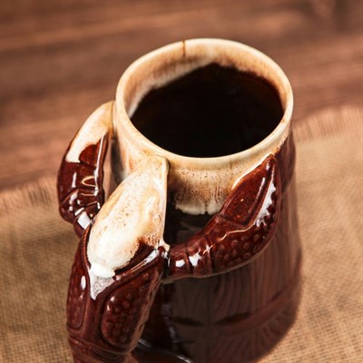 Кружка Для Пива 0,5 л, "Рак", коричневый - фото 2072393