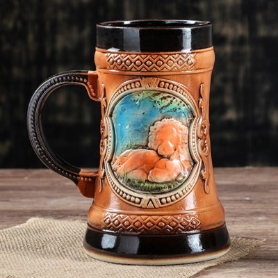 Бокал "Лев", художественная роспись, 1 л - фото 2072447