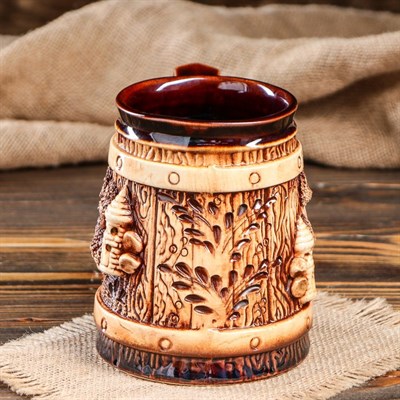 Бокал пивной "Рыцарь", с замками, 0.8 л - фото 2072583