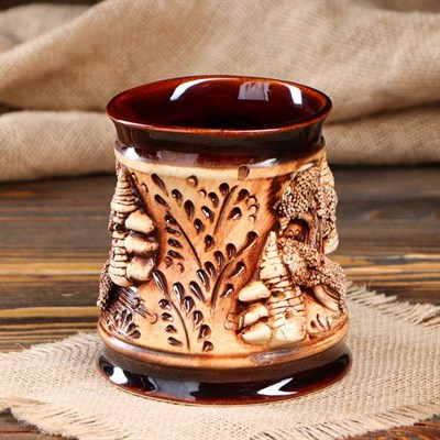 Пивной бокал "Рыцарь", с замками, лепка, декор, 0.5 л - фото 2072591