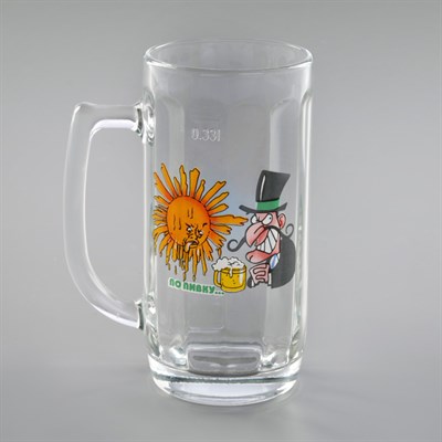 Кружка пивная 330 мл "По пивку", рисунок МИКС - фото 2072617