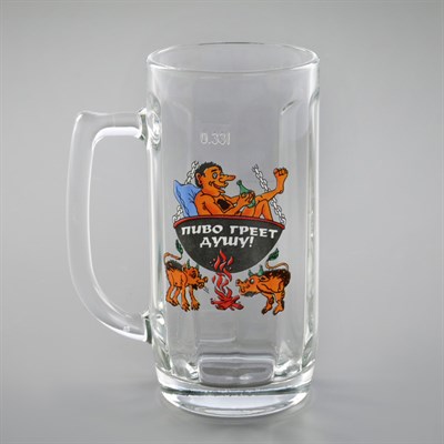 Кружка пивная 330 мл "По пивку", рисунок МИКС - фото 2072619