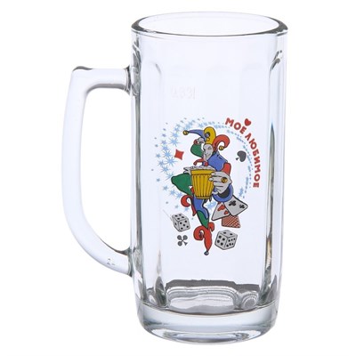 Кружка пивная 330 мл "По пивку", рисунок МИКС - фото 2072621