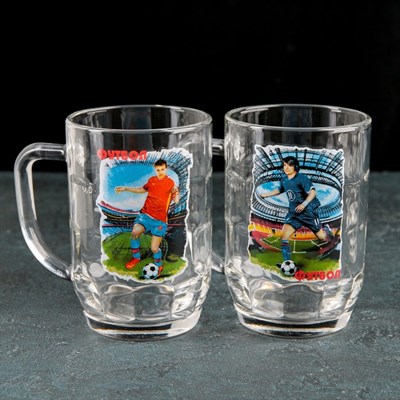 Кружка для пива 500 мл "Мировой футбол", МИКС - фото 2072736