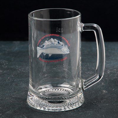 Кружка для пива 500 мл "Ладья. На рыбалке" - фото 2072760